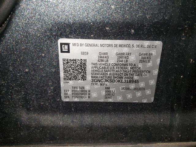 Photo 12 VIN: 3GNCJKSB0KL318945 - CHEVROLET TRAX 