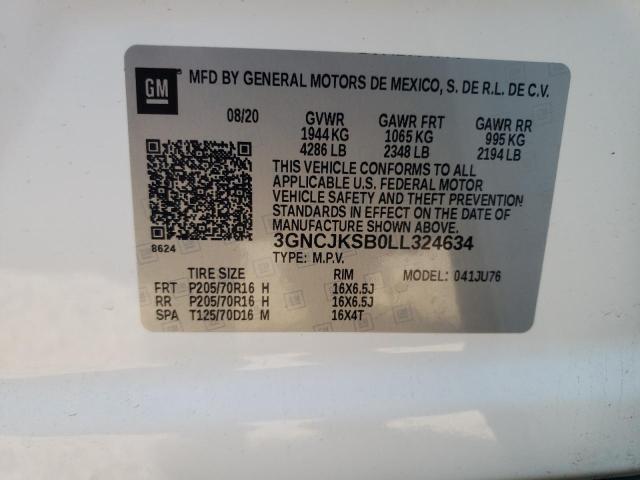 Photo 11 VIN: 3GNCJKSB0LL324634 - CHEVROLET TRAX LS 