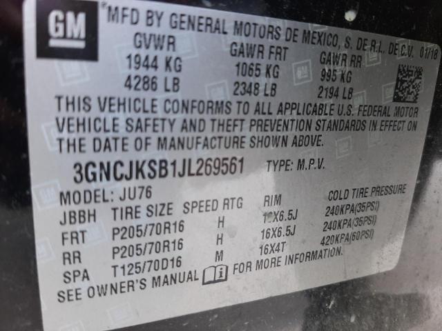 Photo 9 VIN: 3GNCJKSB1JL269561 - CHEVROLET TRAX 