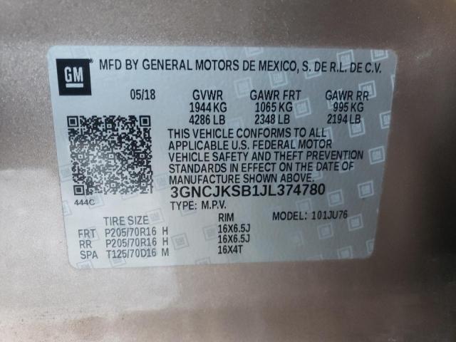 Photo 9 VIN: 3GNCJKSB1JL374780 - CHEVROLET TRAX LS 