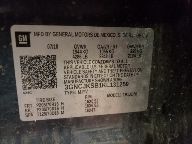 Photo 9 VIN: 3GNCJKSB1KL131259 - CHEVROLET TRAX LS 