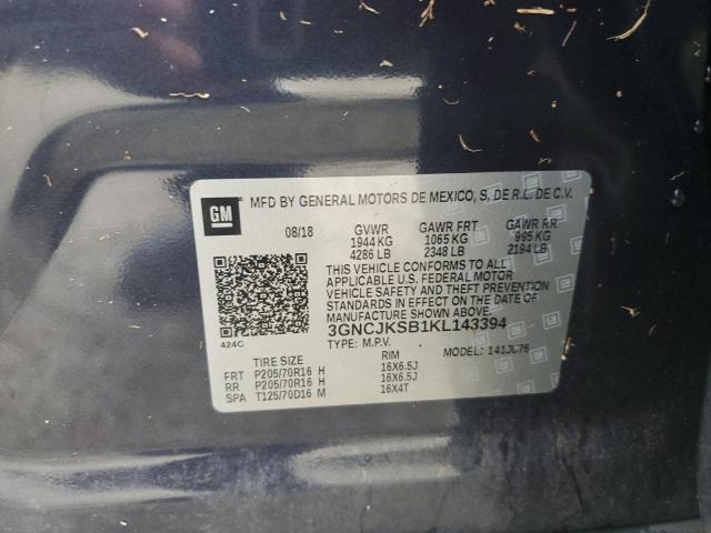 Photo 9 VIN: 3GNCJKSB1KL143394 - CHEVROLET TRAX LS 