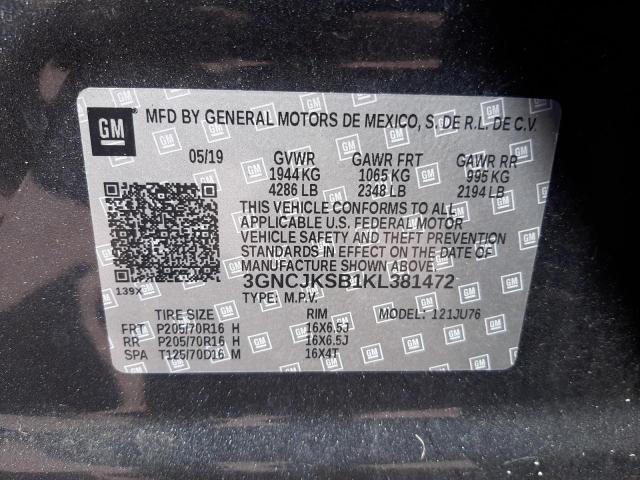 Photo 9 VIN: 3GNCJKSB1KL381472 - CHEVROLET TRAX LS 