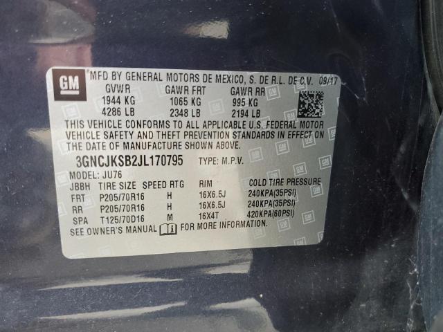 Photo 11 VIN: 3GNCJKSB2JL170795 - CHEVROLET TRAX LS 