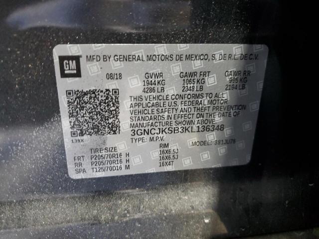 Photo 11 VIN: 3GNCJKSB3KL136348 - CHEVROLET TRAX 