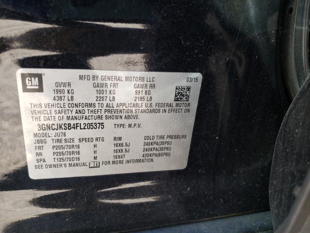 Photo 9 VIN: 3GNCJKSB4FL205375 - CHEVROLET TRAX LS 