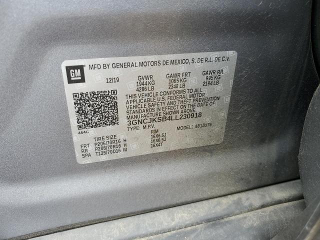 Photo 12 VIN: 3GNCJKSB4LL230918 - CHEVROLET TRAX LS 