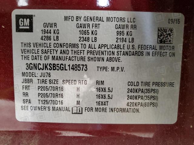 Photo 13 VIN: 3GNCJKSB5GL148573 - CHEVROLET TRAX LS 