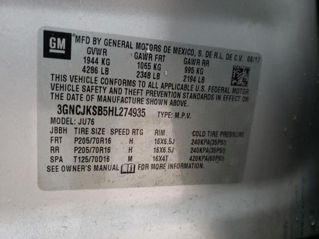 Photo 13 VIN: 3GNCJKSB5HL274935 - CHEVROLET TRAX LS 