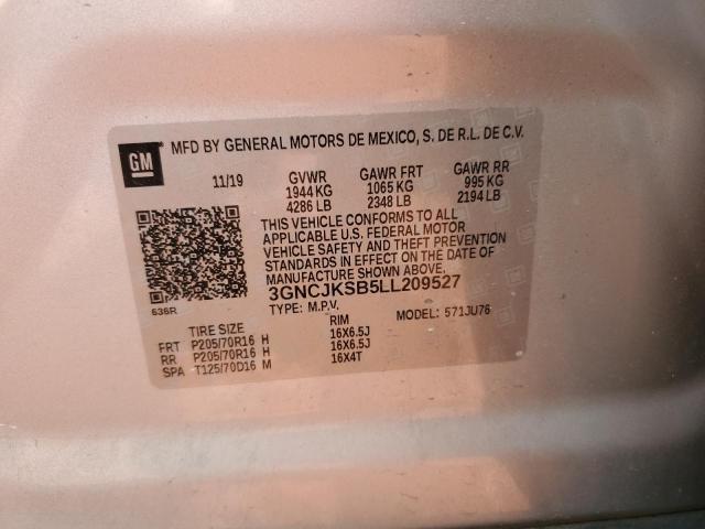 Photo 12 VIN: 3GNCJKSB5LL209527 - CHEVROLET TRAX LS 