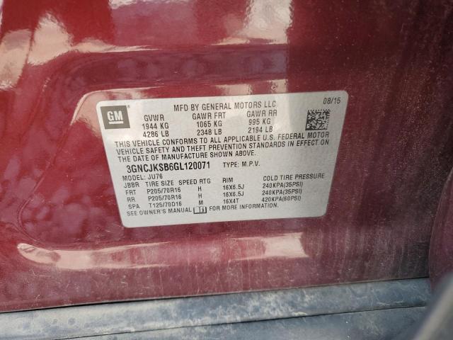 Photo 12 VIN: 3GNCJKSB6GL120071 - CHEVROLET TRAX LS 