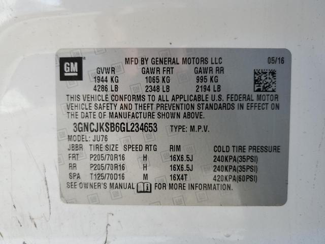 Photo 9 VIN: 3GNCJKSB6GL234653 - CHEVROLET TRAX LS 