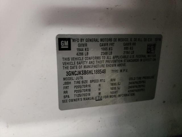 Photo 12 VIN: 3GNCJKSB6HL188548 - CHEVROLET TRAX 