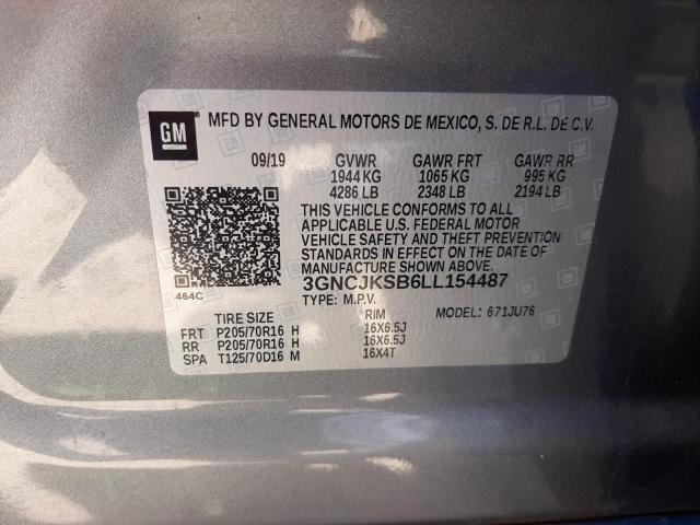 Photo 9 VIN: 3GNCJKSB6LL154487 - CHEVROLET TRAX LS 