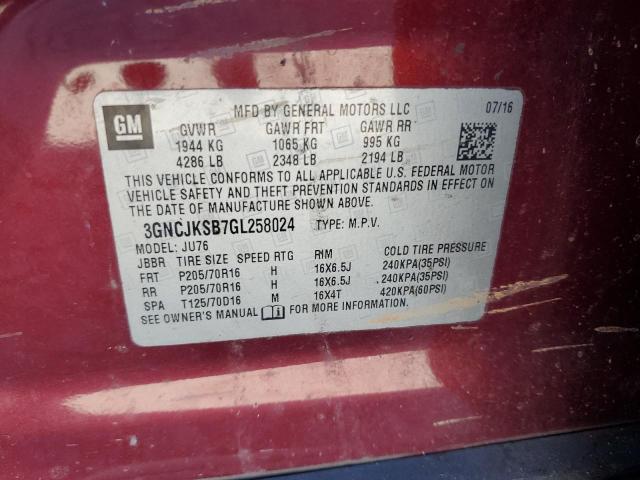 Photo 12 VIN: 3GNCJKSB7GL258024 - CHEVROLET TRAX LS 