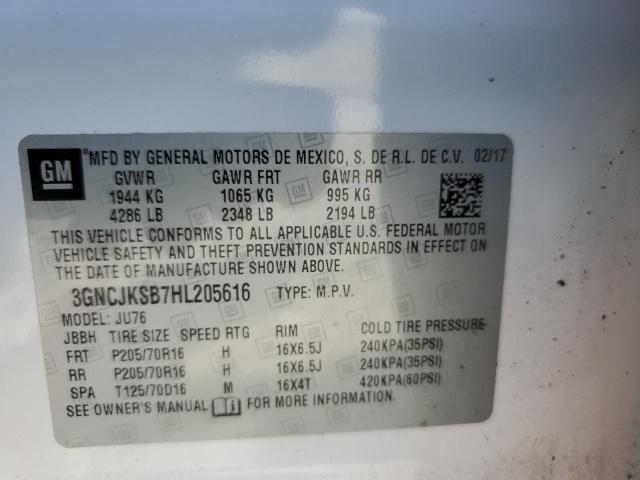 Photo 11 VIN: 3GNCJKSB7HL205616 - CHEVROLET TRAX 