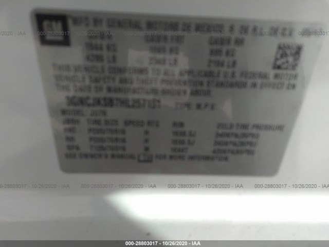 Photo 8 VIN: 3GNCJKSB7HL257151 - CHEVROLET TRAX 