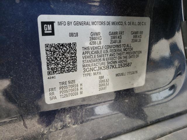 Photo 9 VIN: 3GNCJKSB7KL153587 - CHEVROLET TRAX LS 