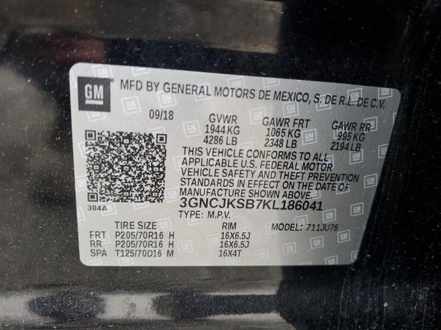 Photo 11 VIN: 3GNCJKSB7KL186041 - CHEVROLET TRAX 