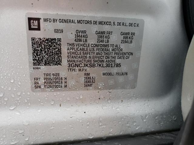 Photo 12 VIN: 3GNCJKSB7KL301785 - CHEVROLET TRAX LS 