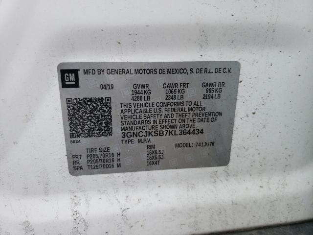 Photo 9 VIN: 3GNCJKSB7KL364434 - CHEVROLET TRAX LS 