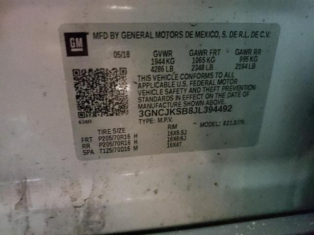 Photo 11 VIN: 3GNCJKSB8JL394492 - CHEVROLET TRAX LS 