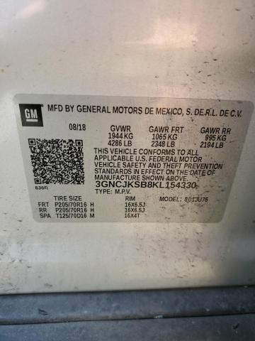 Photo 11 VIN: 3GNCJKSB8KL154330 - CHEVROLET TRAX LS 