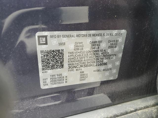 Photo 12 VIN: 3GNCJKSB8KL216096 - CHEVROLET TRAX 