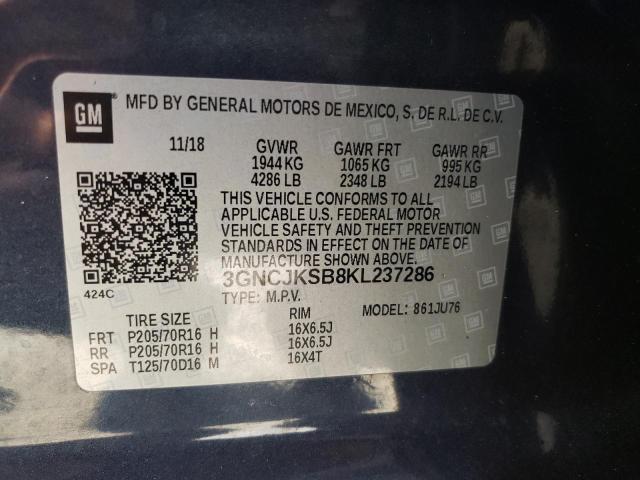 Photo 9 VIN: 3GNCJKSB8KL237286 - CHEVROLET TRAX LS 