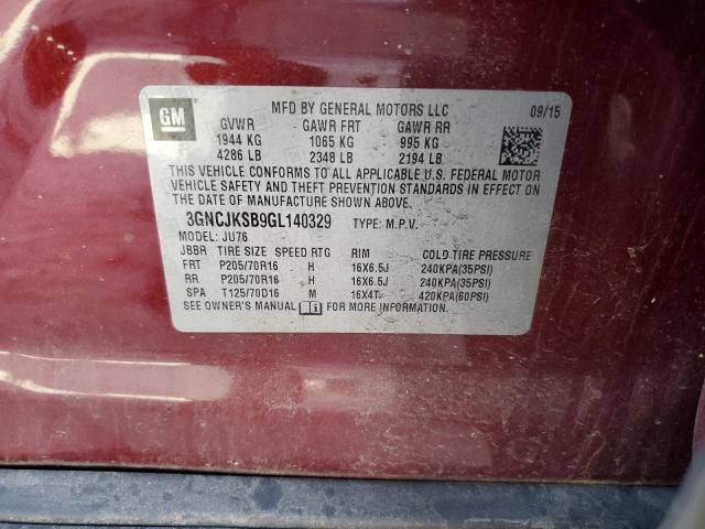 Photo 12 VIN: 3GNCJKSB9GL140329 - CHEVROLET TRAX LS 