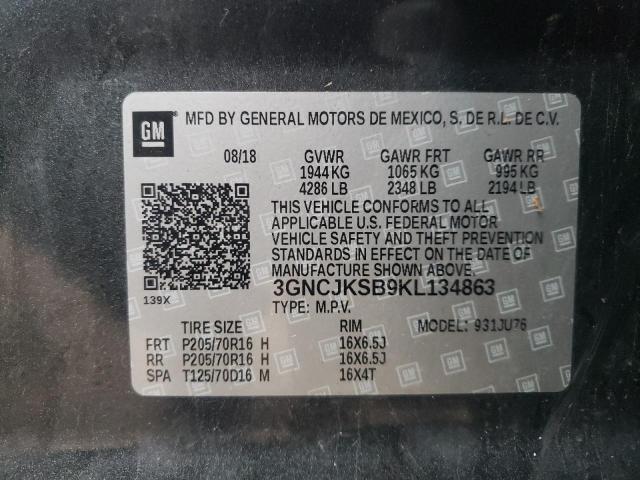 Photo 11 VIN: 3GNCJKSB9KL134863 - CHEVROLET TRAX LS 