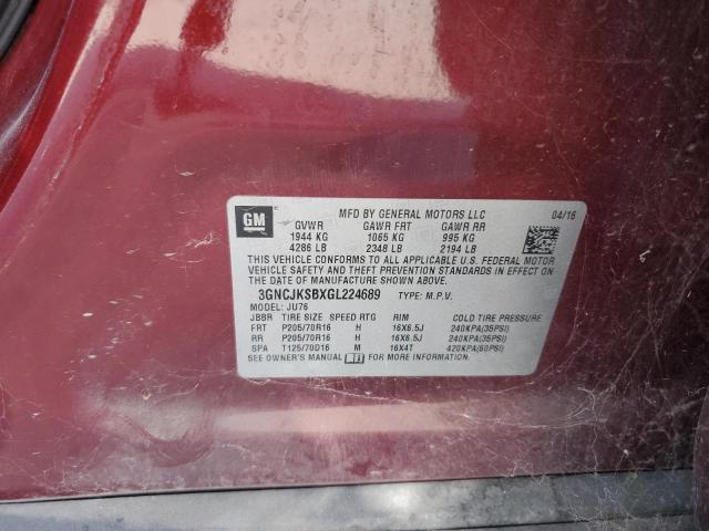 Photo 11 VIN: 3GNCJKSBXGL224689 - CHEVROLET TRAX LS 