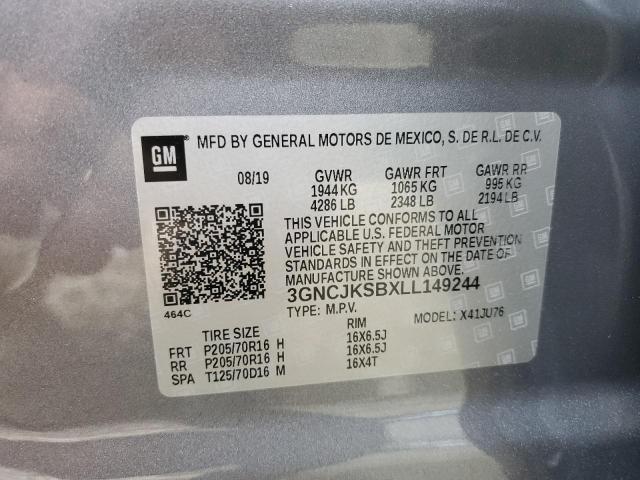 Photo 9 VIN: 3GNCJKSBXLL149244 - CHEVROLET TRAX LS 