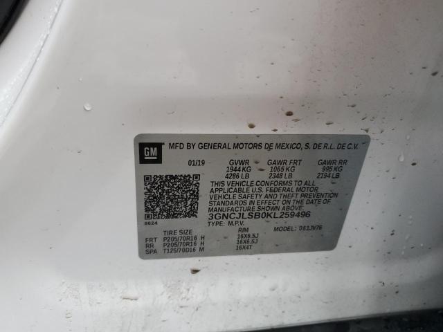 Photo 12 VIN: 3GNCJLSB0KL259496 - CHEVROLET TRAX 1LT 