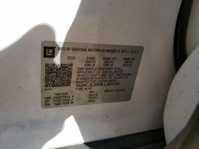 Photo 12 VIN: 3GNCJLSB0LL205164 - CHEVROLET TRAX 1LT 