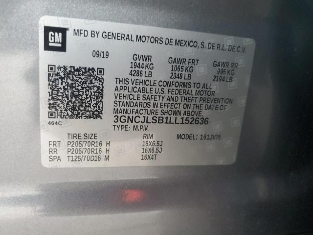 Photo 11 VIN: 3GNCJLSB1LL152636 - CHEVROLET TRAX 1LT 