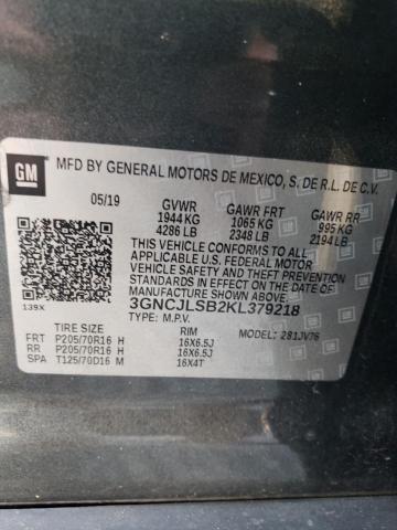 Photo 11 VIN: 3GNCJLSB2KL379218 - CHEVROLET TRAX 