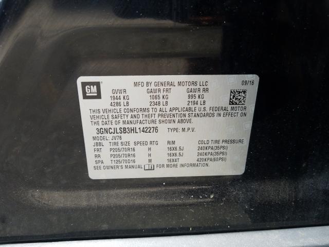 Photo 9 VIN: 3GNCJLSB3HL142276 - CHEVROLET TRAX 1LT 