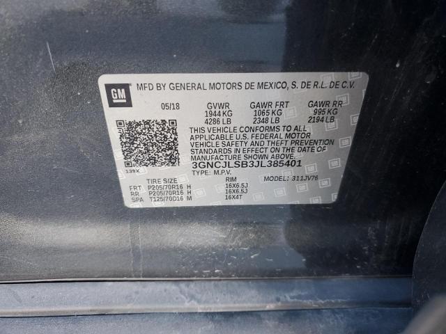 Photo 13 VIN: 3GNCJLSB3JL385401 - CHEVROLET TRAX 1LT 