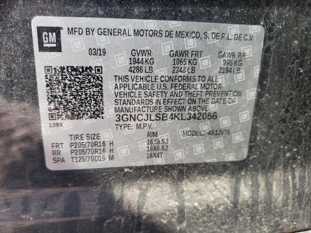 Photo 12 VIN: 3GNCJLSB4KL342056 - CHEVROLET TRAX 1LT 