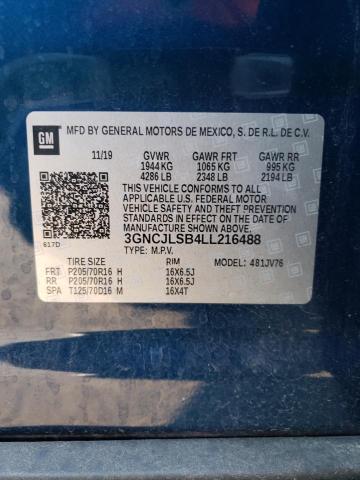 Photo 11 VIN: 3GNCJLSB4LL216488 - CHEVROLET TRAX 1LT 