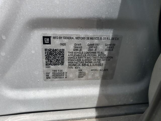 Photo 12 VIN: 3GNCJLSB4LL339692 - CHEVROLET TRAX 1LT 