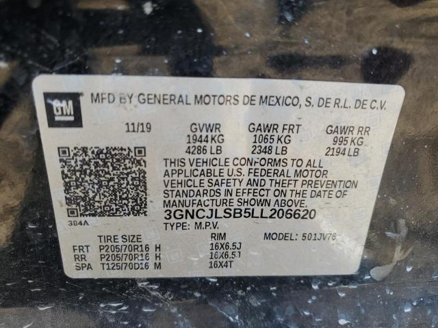 Photo 12 VIN: 3GNCJLSB5LL206620 - CHEVROLET TRAX 