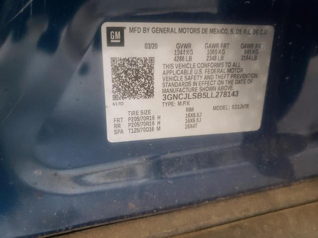 Photo 9 VIN: 3GNCJLSB5LL278143 - CHEVROLET TRAX 1LT 