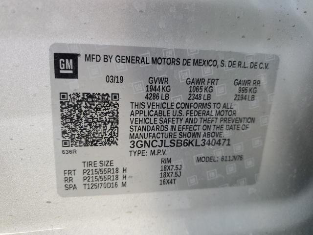 Photo 12 VIN: 3GNCJLSB6KL340471 - CHEVROLET TRAX 