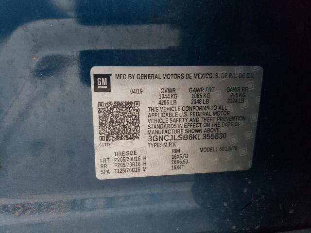 Photo 12 VIN: 3GNCJLSB6KL355830 - CHEVROLET TRAX 1LT 