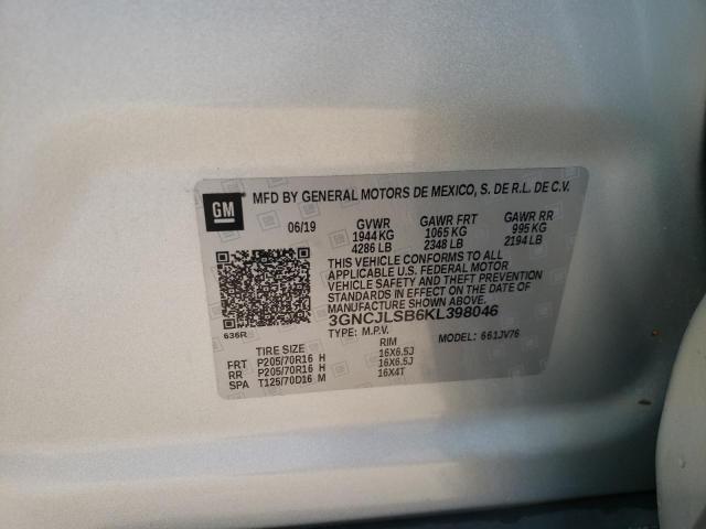 Photo 9 VIN: 3GNCJLSB6KL398046 - CHEVROLET TRAX 1LT 