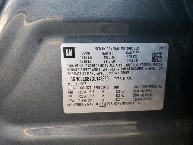 Photo 12 VIN: 3GNCJLSB7GL143820 - CHEVROLET TRAX 