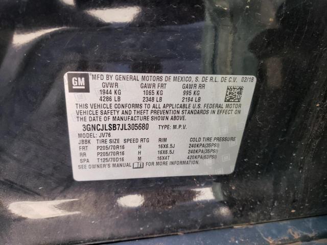 Photo 11 VIN: 3GNCJLSB7JL305680 - CHEVROLET TRAX 1LT 