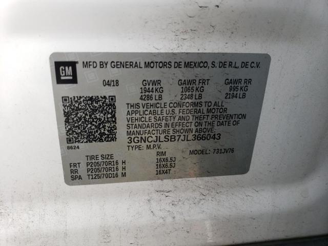 Photo 13 VIN: 3GNCJLSB7JL366043 - CHEVROLET TRAX 